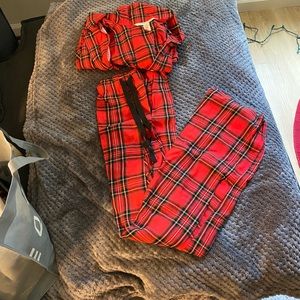 Flannel pajama set. Never worn.